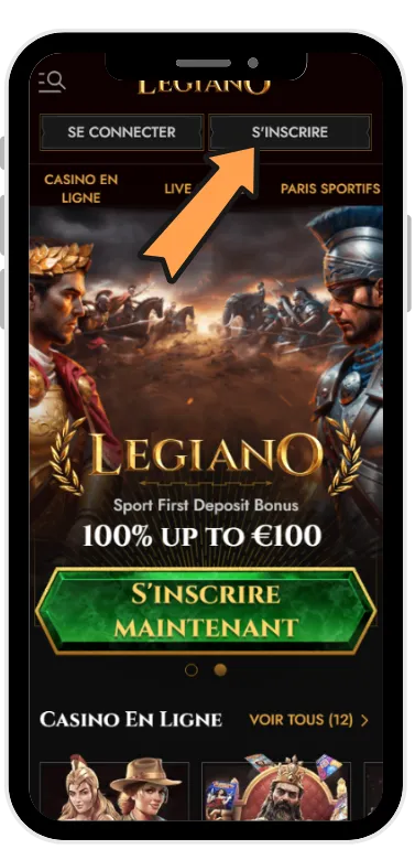 Cliquer inscription