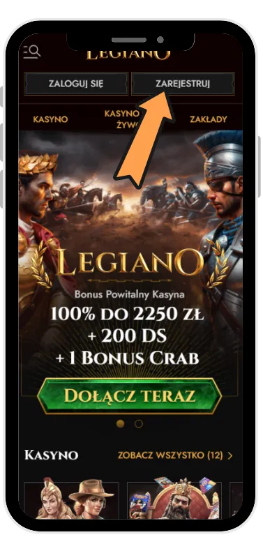 Kliknij rejestrację