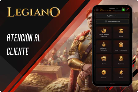 Soporte al cliente legiano casino online